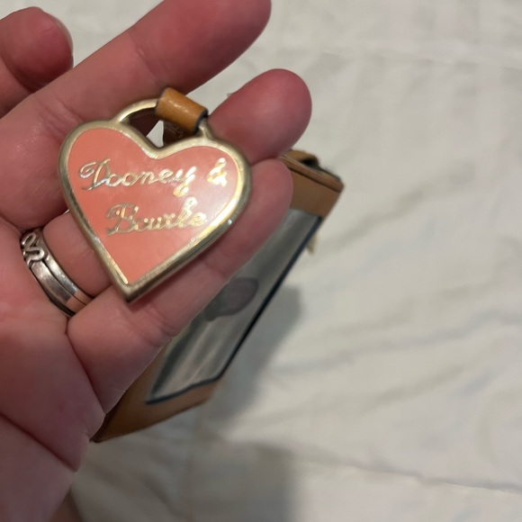 Dooney & Burke Vintage Crayon Style Heart Wallet with Multi Color Zipper - Picture 15 of 15